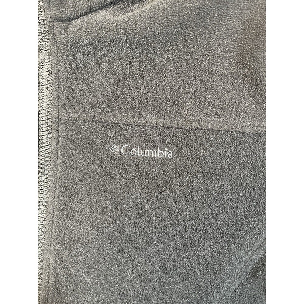Columbia Sweater Black Full Zip Pockets Fleece Logo Casual Womens Size S Small - Picture 2 of 6